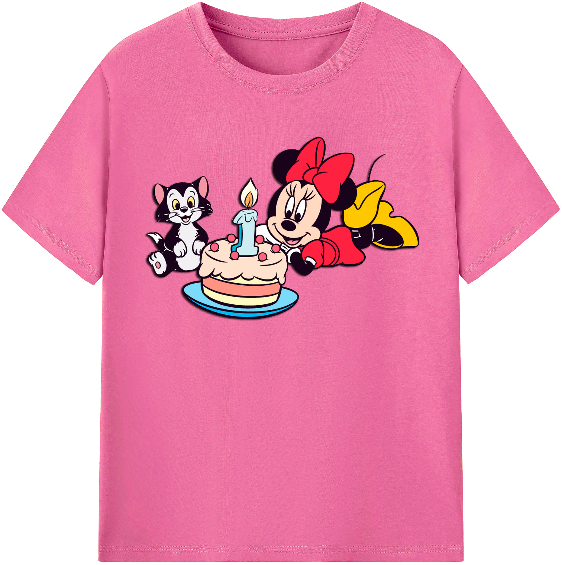 （画像用） ミッキーマウス Mickey Mouse レディースカジュアルプリントTシャツ（綿100％）